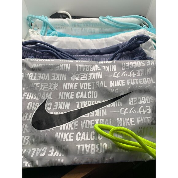 Nike Drawstring Sports Bag With Multilingual Print set of 6. 15x12 - Picture 1 of 3